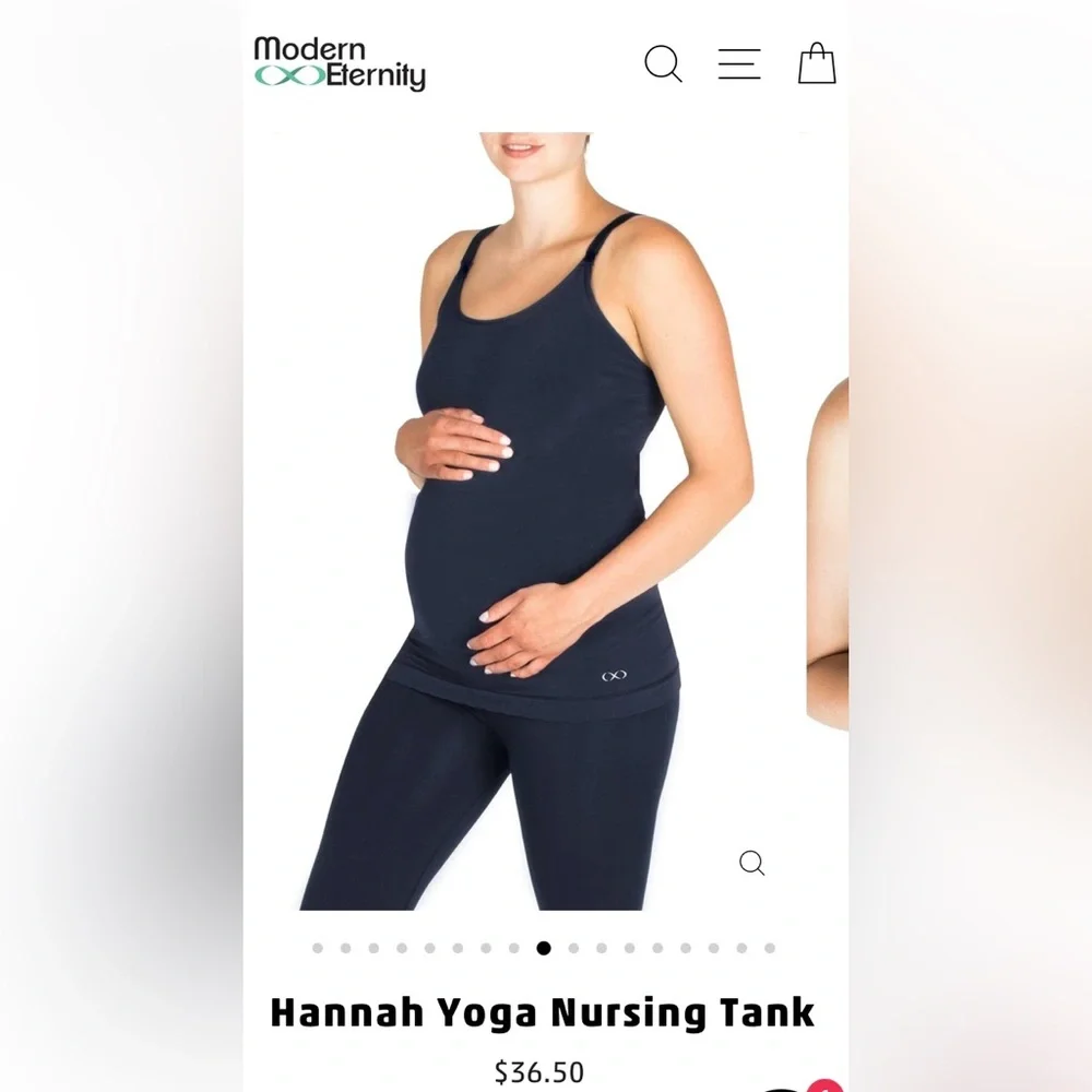 NWT black Hannah Yoga Nursing Tank by Modern Eternity, size S. - Picture 2 of 13